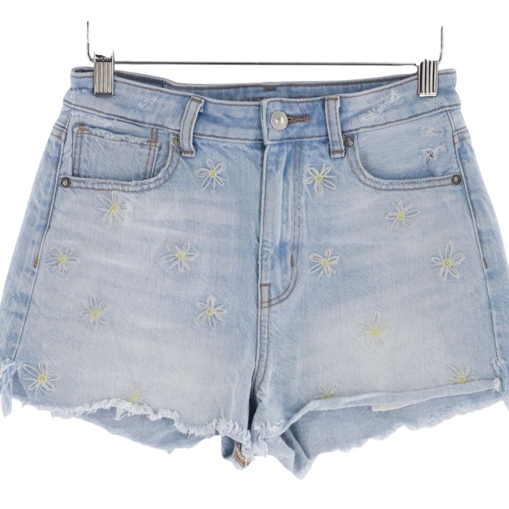 American Eagle Mom Short Womens‎ 2 Blue Hippie Cottagecore Festival Resort Wear